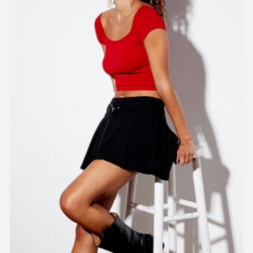 PAC sun/ LA Hearts Black pleated schoolgirl skort